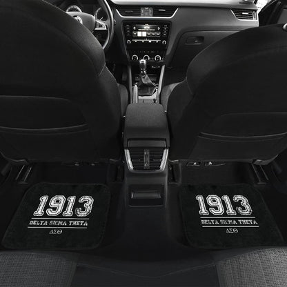 White Delta Sigma Theta Black Themed Car Floor Mats