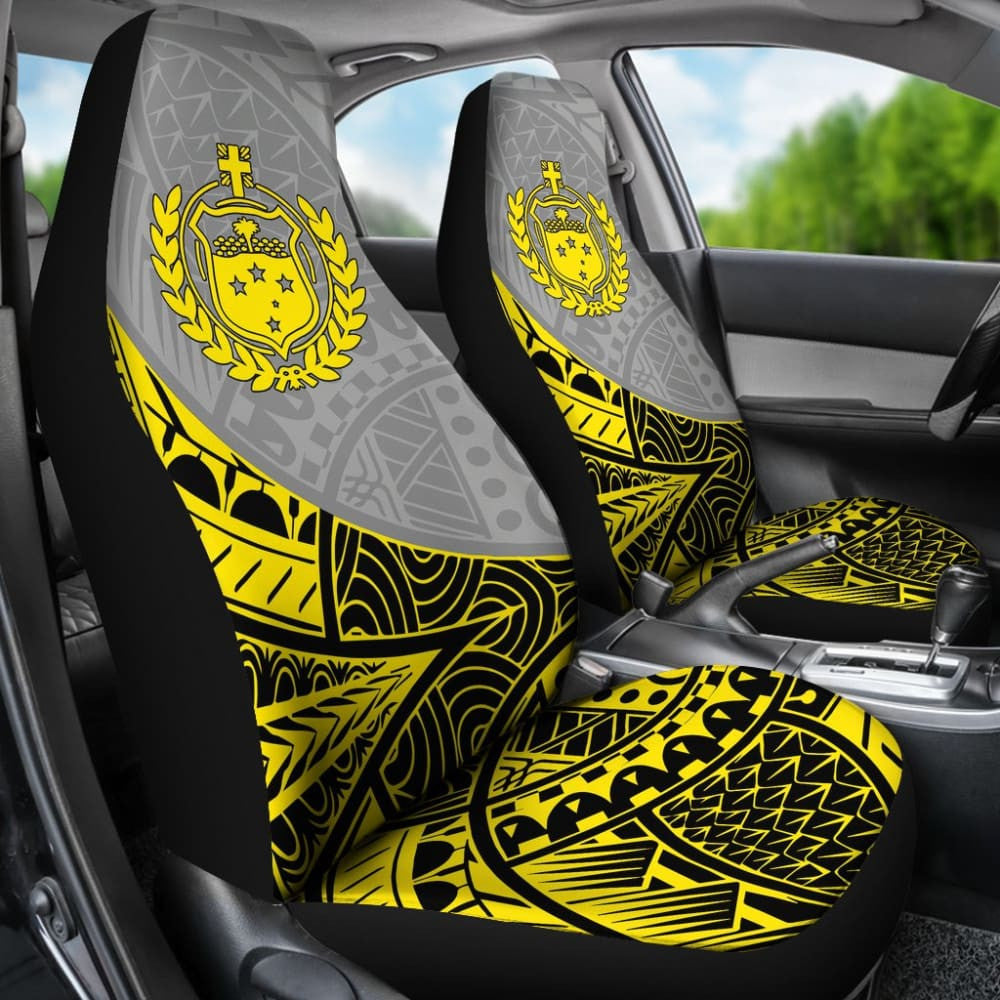 Polynesian Tattoo Samoan Tribal Car Seat Covers
