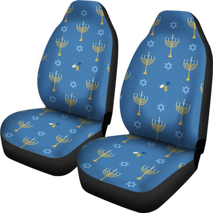 Pattern Print Hanukkah Car Seat Covers