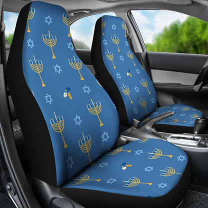 Pattern Print Hanukkah Car Seat Covers
