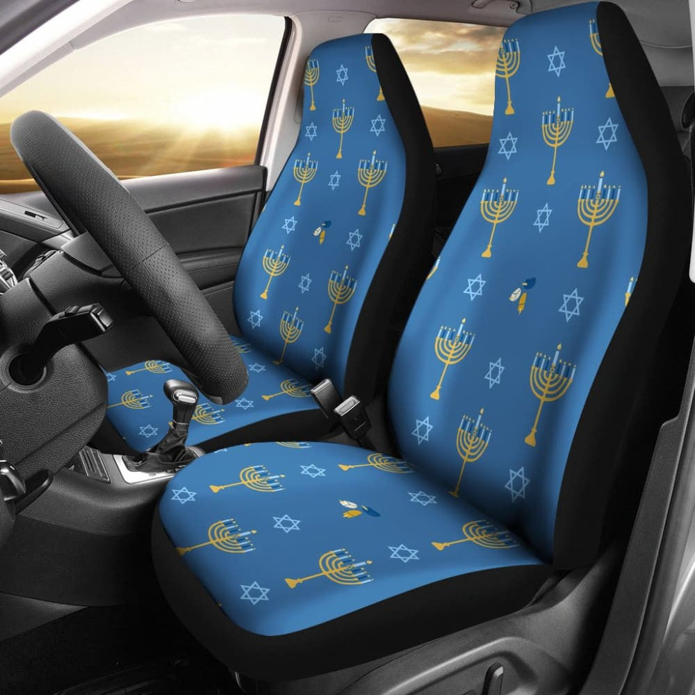 Pattern Print Hanukkah Car Seat Covers