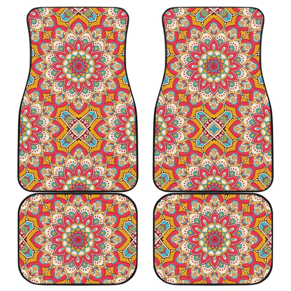 Colorful Mandala Star Print Car Floor Mats