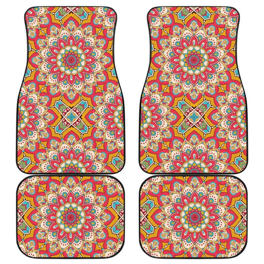 Colorful Mandala Star Print Car Floor Mats