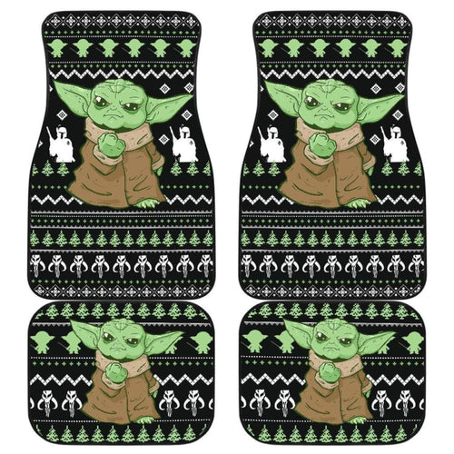 Ugly Xmas Baby Yoda Car Floor Mats Car Decor Idea