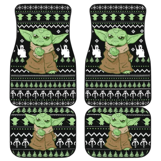 Ugly Xmas Baby Yoda Car Floor Mats Car Decor Idea