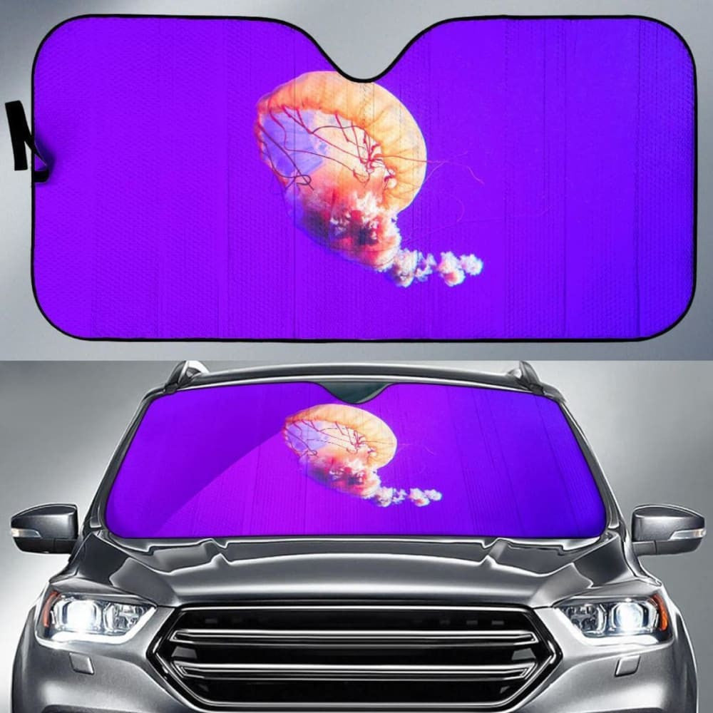 Jellyfish Underwater Aquarium GradientK KK Car Sun Shade