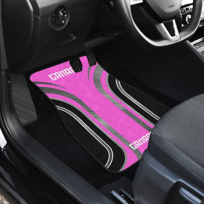 Pink Black Camaro White Letter Car Floor Mats