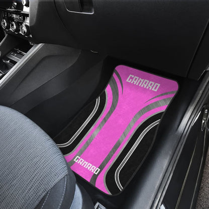Pink Black Camaro White Letter Car Floor Mats