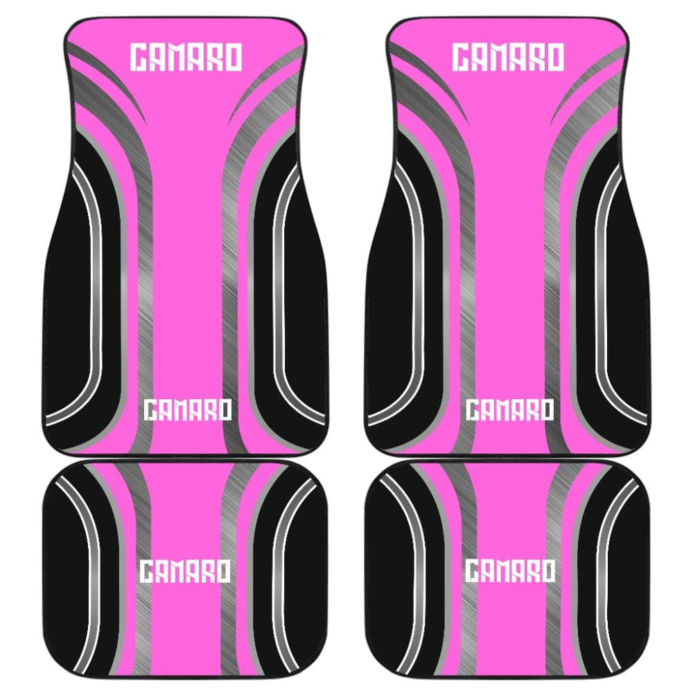 Pink Black Camaro White Letter Car Floor Mats