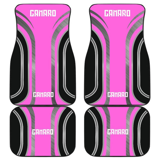 Pink Black Camaro White Letter Car Floor Mats