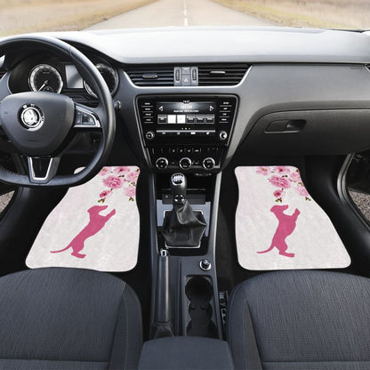Pink Dachshund And Floral For Flower And Dog Lovers Car Floor Mats