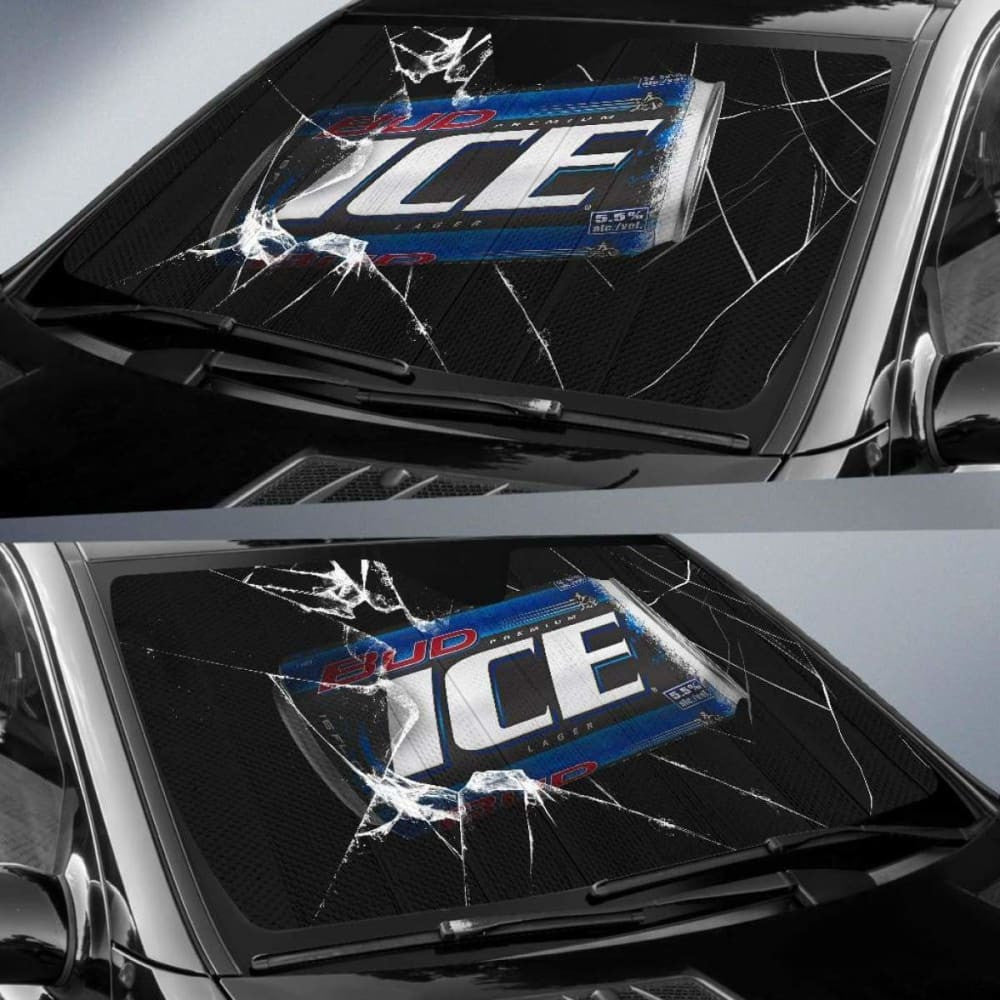 Bud Ice Auto Sun Shade Car Sun Visor Funny For Beer Lover