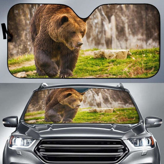 Brown Bear Hd Car Sun Shade