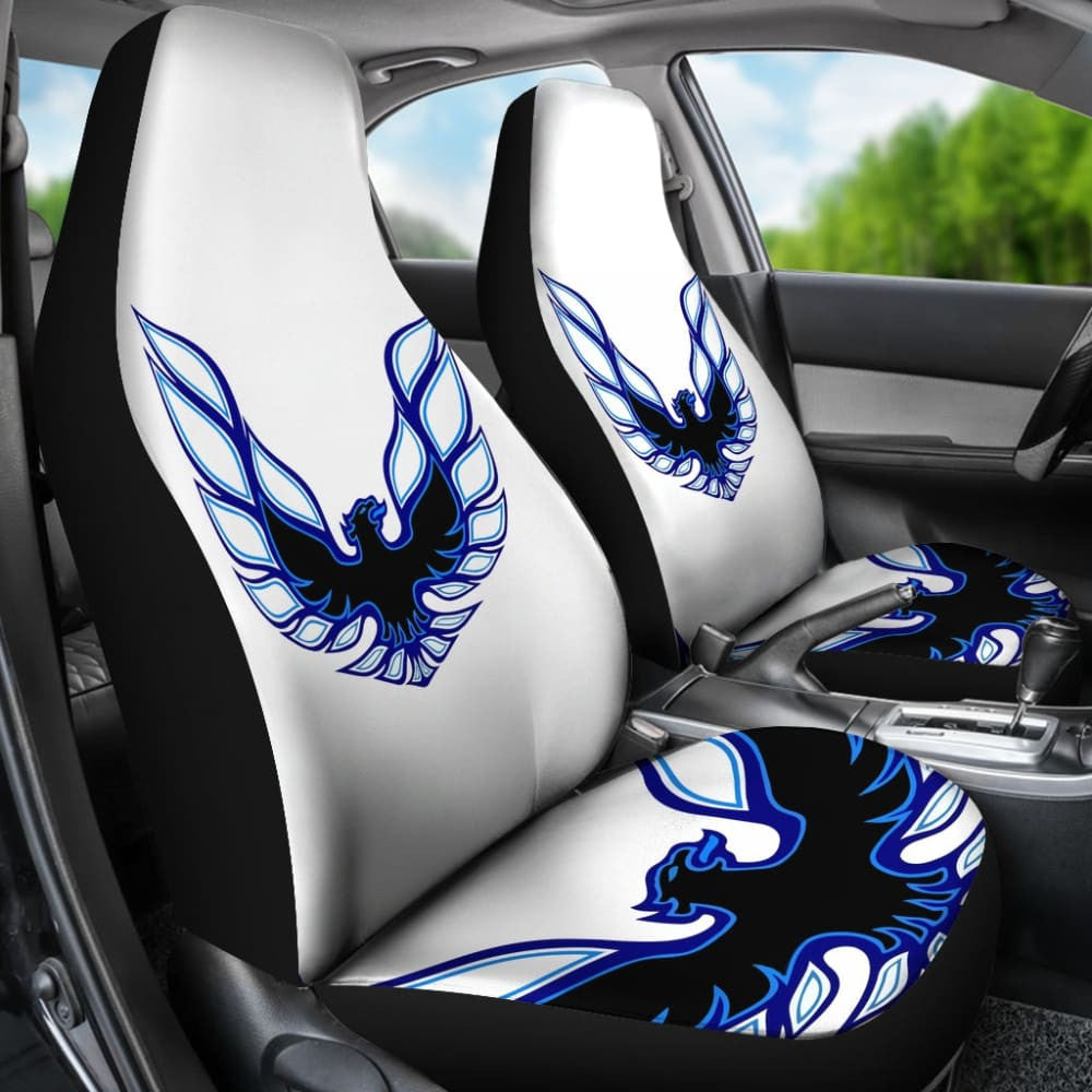 Pontiac Firebird White Themed Car Seat Covers Custom