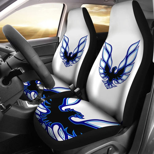 Pontiac Firebird White Themed Car Seat Covers Custom