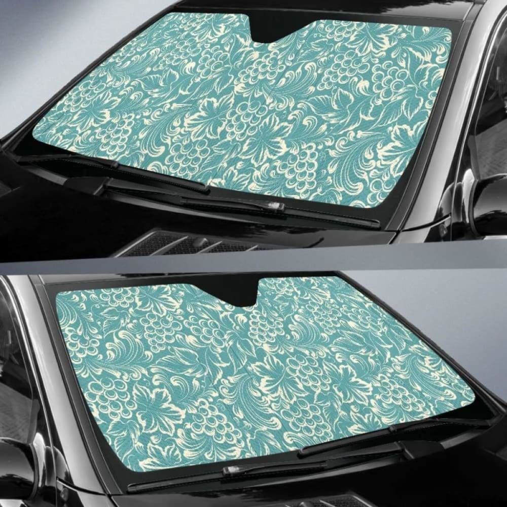 Classic Hand Drawn Grape Pattern Car Auto Sun Shades