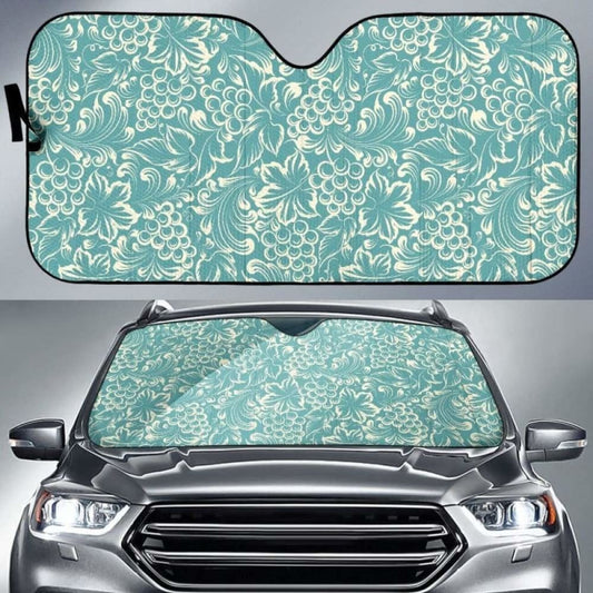 Classic Hand Drawn Grape Pattern Car Auto Sun Shades