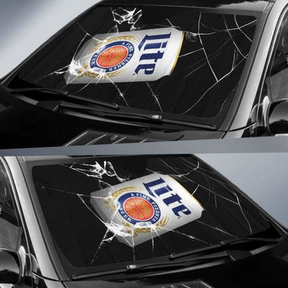 Miller Lite Auto Sun Shade Car Sun Visor Funny Beer Lover