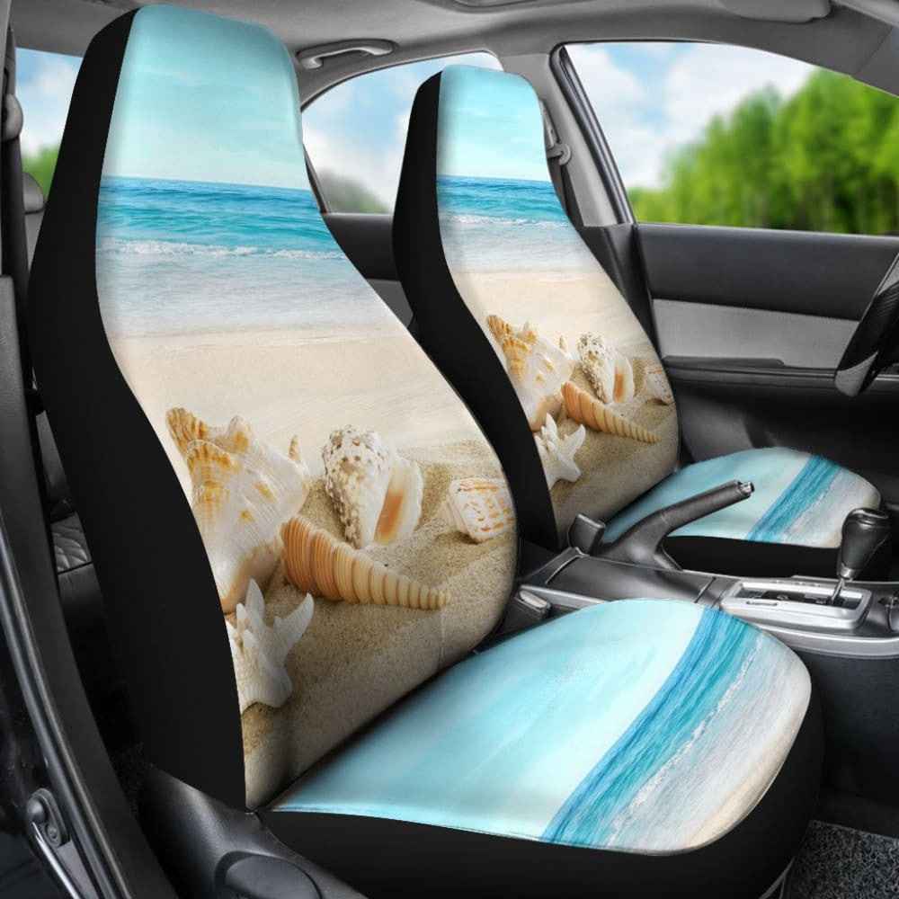 Beautiful Beach Car Seat Covers With Sea Shell