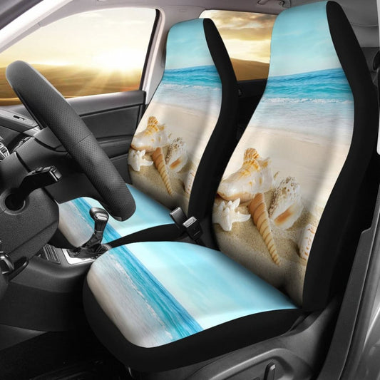 Beautiful Beach Car Seat Covers With Sea Shell