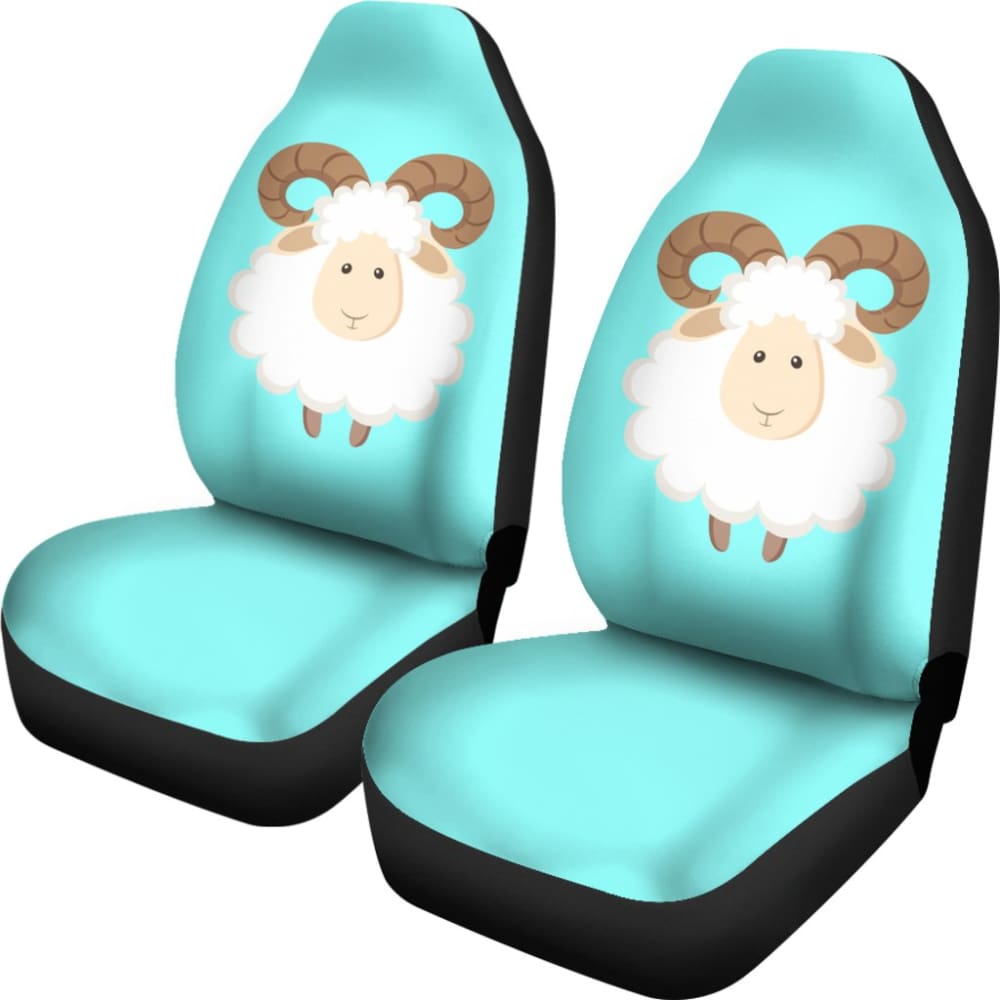 Cute Sheep In Happy Day Car Seat Covers