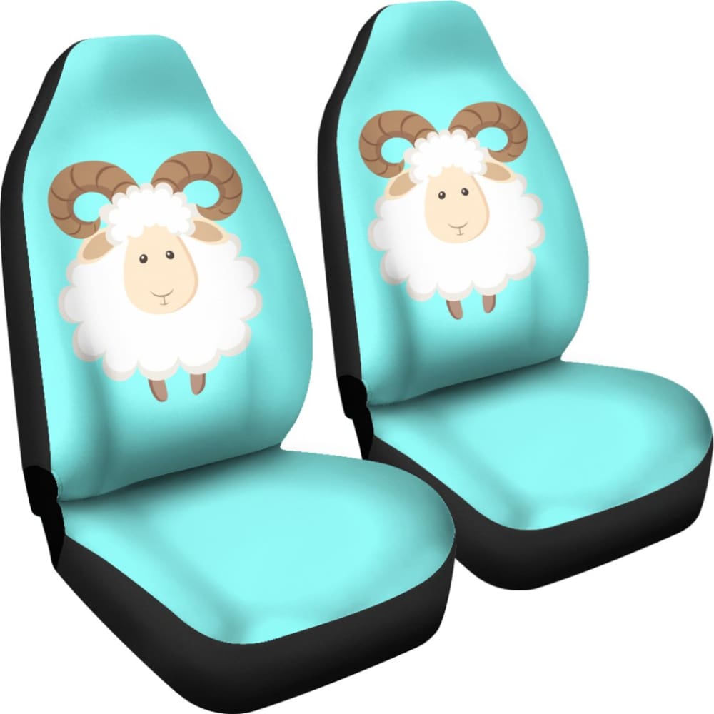 Cute Sheep In Happy Day Car Seat Covers