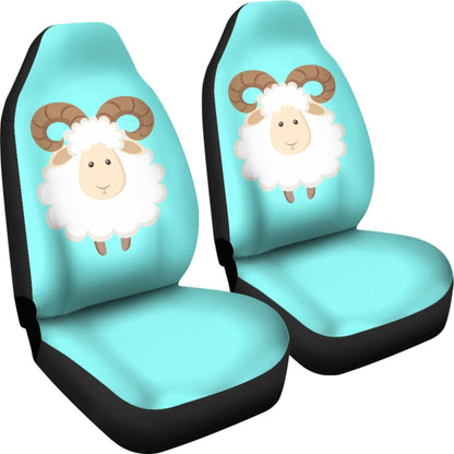 Cute Sheep In Happy Day Car Seat Covers