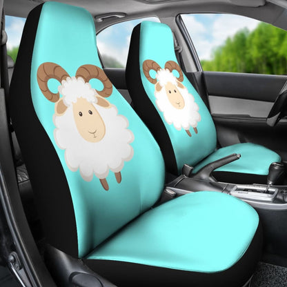 Cute Sheep In Happy Day Car Seat Covers