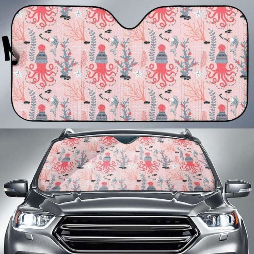Octopus Winter Hat Garland Fish Candy Seaweed Coral Starfish Car Auto Sun Shades