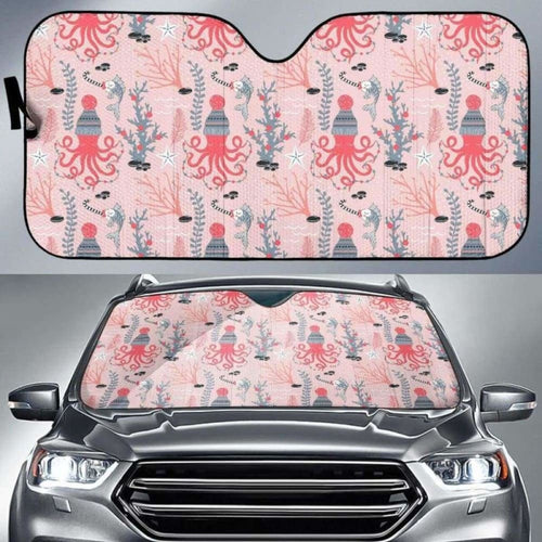 Octopus Winter Hat Garland Fish Candy Seaweed Coral Starfish Car Auto Sun Shades