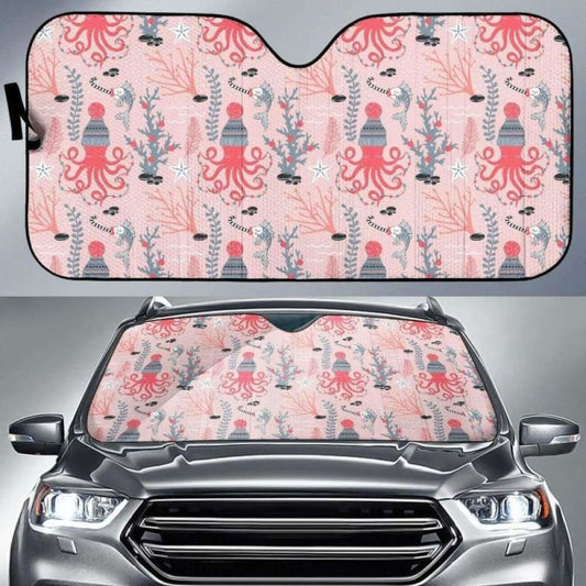 Octopus Winter Hat Garland Fish Candy Seaweed Coral Starfish Car Auto Sun Shades