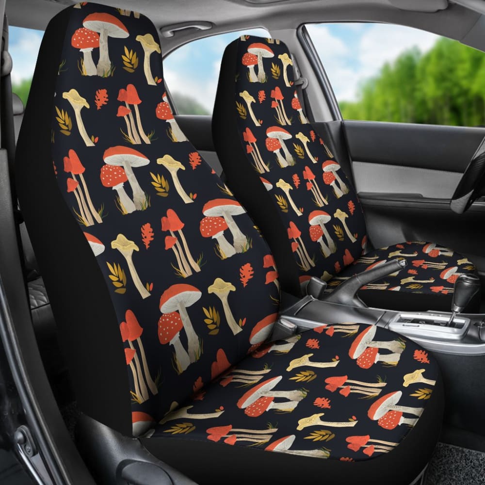 Colorful Mushroom Pattern Car Seat Covers