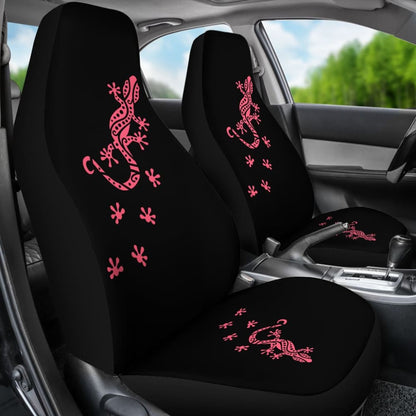Cute Pink Lizard Paw Print Car Seat Covers