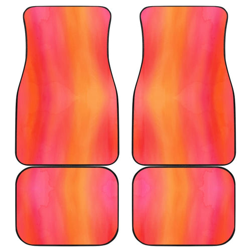 Ombre Sunset Watercolor Front And Back Car Mats