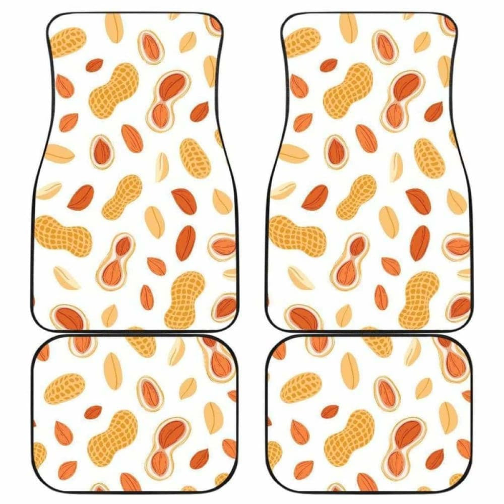 Peanuts Pattern Front And Back Car Mats