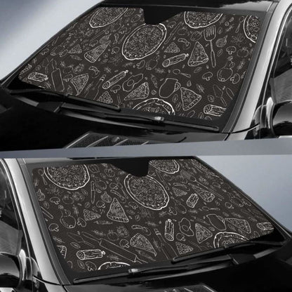 Pizza Pattern  Car Auto Sun Shades