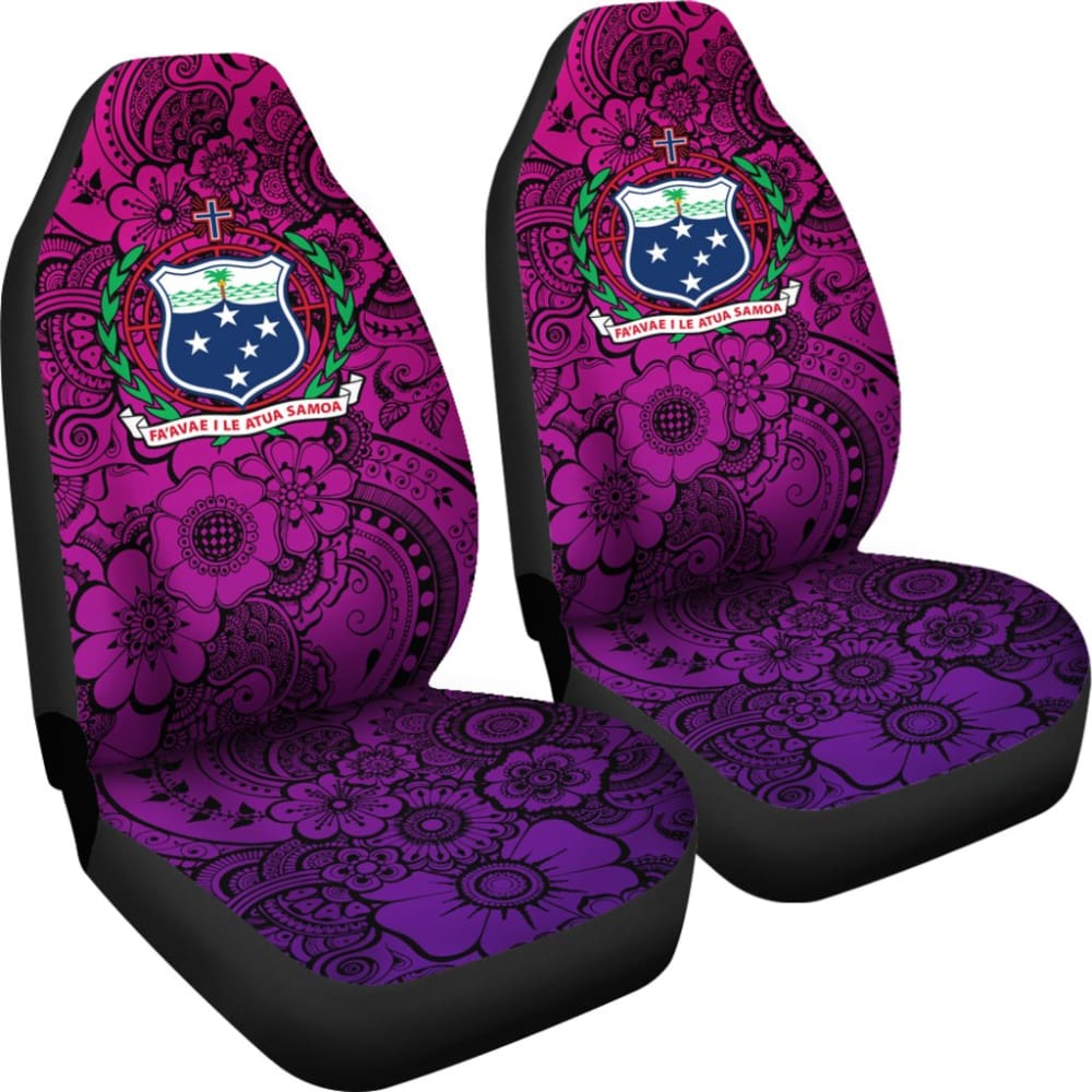 American Samoa Car Seat Covers Polynesian Hibiscus Pattern