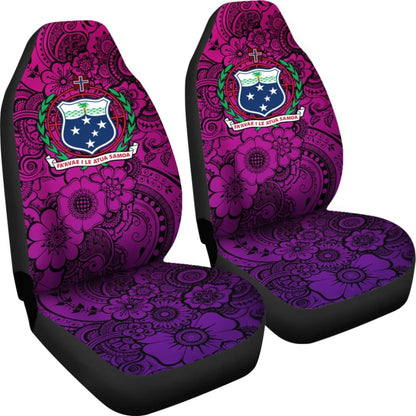 American Samoa Car Seat Covers Polynesian Hibiscus Pattern
