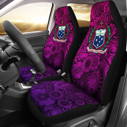 American Samoa Car Seat Covers Polynesian Hibiscus Pattern