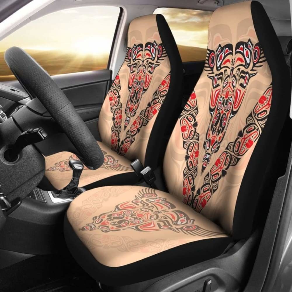 Canada Car Seat Covers Haida Animals