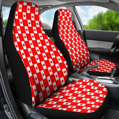 Canada Car Seat Covers Flag Pattern