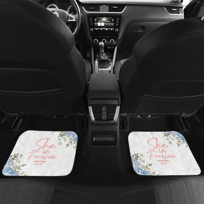 Proverbs: She Is Fearless Car Floor Mats