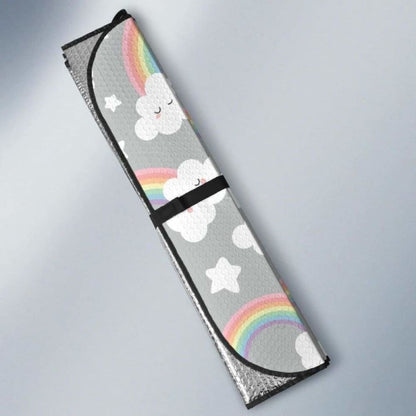 Cute Rainbow Clound Star Pattern Car Auto Sun Shades