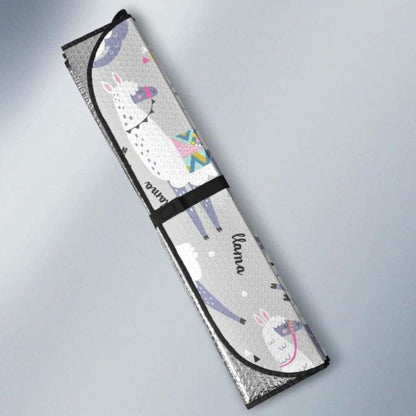 Cute Llama Alpaca Pattern Car Auto Sun Shades