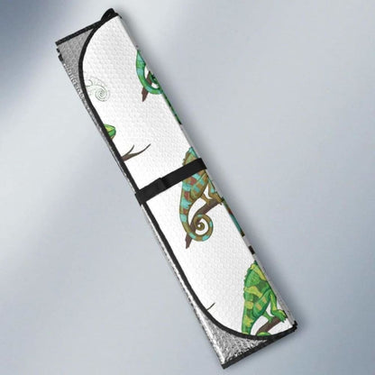 Chameleon Lizard Pattern Car Auto Sun Shades