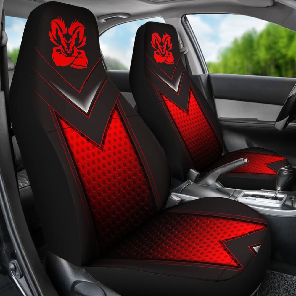 Amazing Black And Red Dodge Ram Car Seat Covers Custom