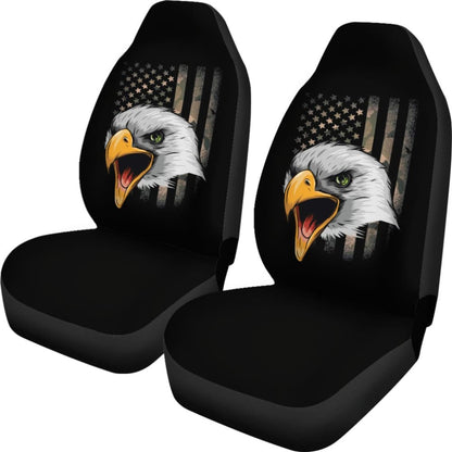 Amazing Green American Flag Custom Eagle Car Seat Covers