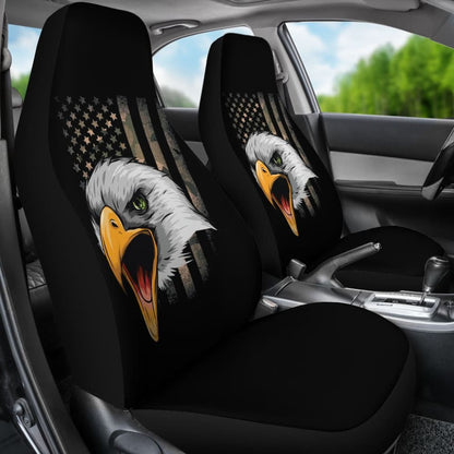 Amazing Green American Flag Custom Eagle Car Seat Covers