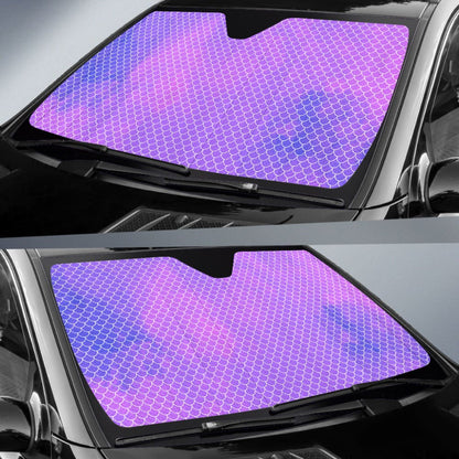 Watercolour Mermaid Scales in Purple and Blue Car Auto Sun Shades