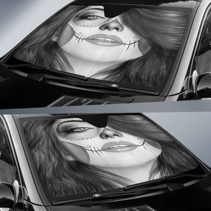 Calavera Fresh Look Design # Auto Sun Shade (Vintage Retro)